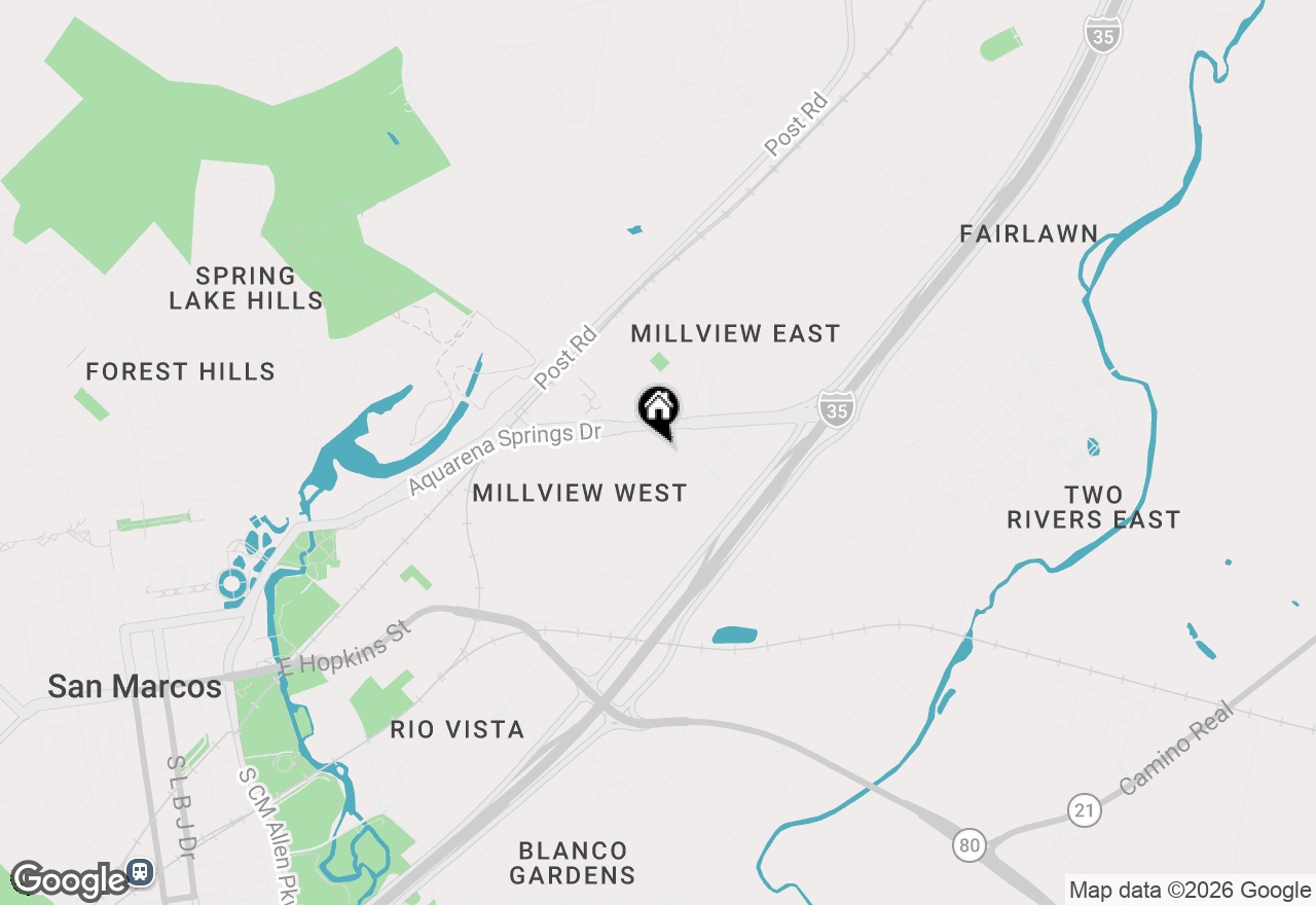 Map of 601 Zunker St, San Marcos, TX 78666