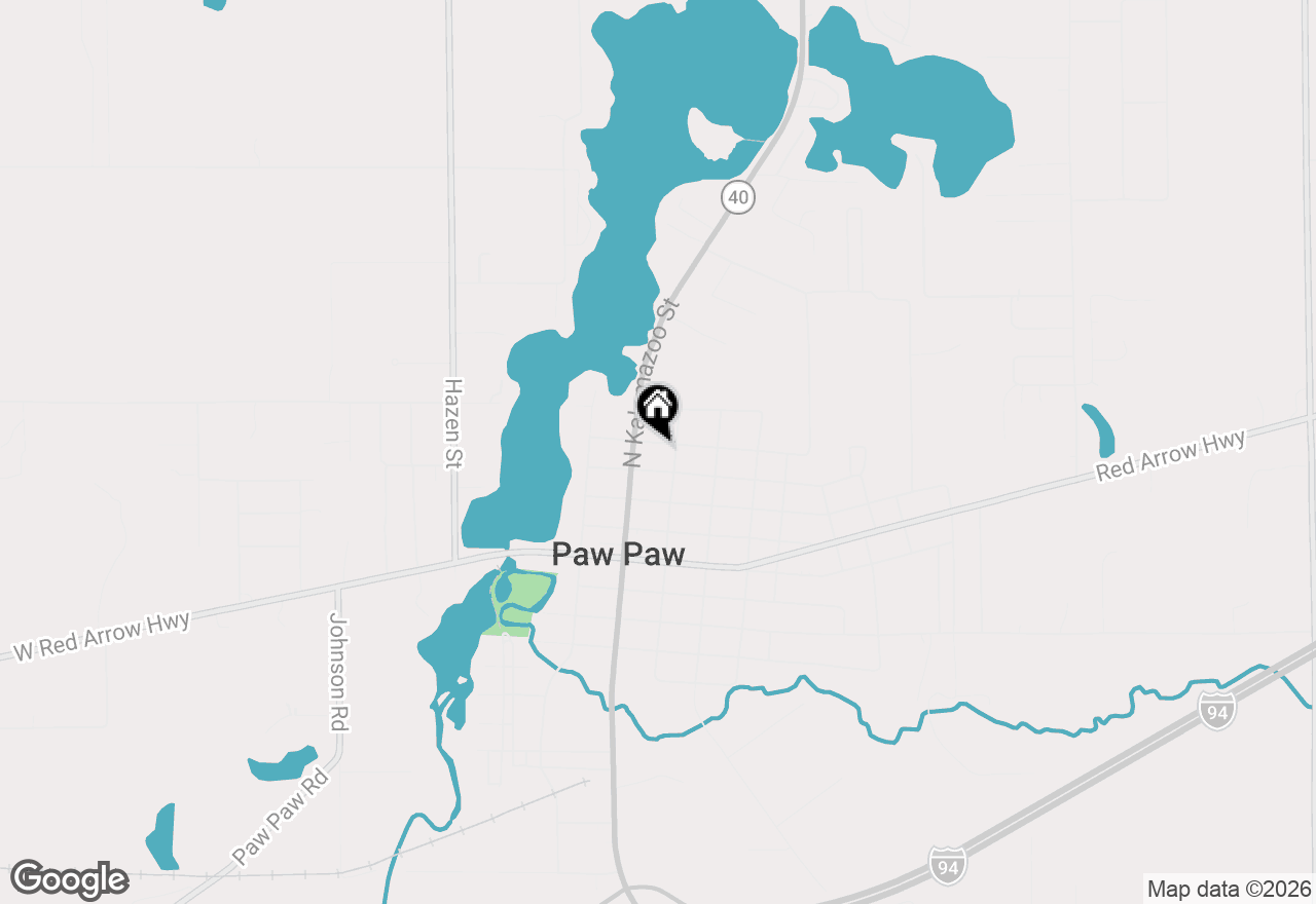 Map of 214 Cedar Street, Paw Paw, MI 49079