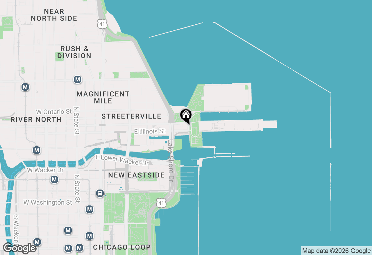 Map of 505 N Lake Shore Drive #407, Chicago, IL 60611