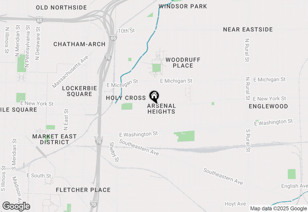 Map of 315 N Arsenal Avenue, Indianapolis, IN 46201