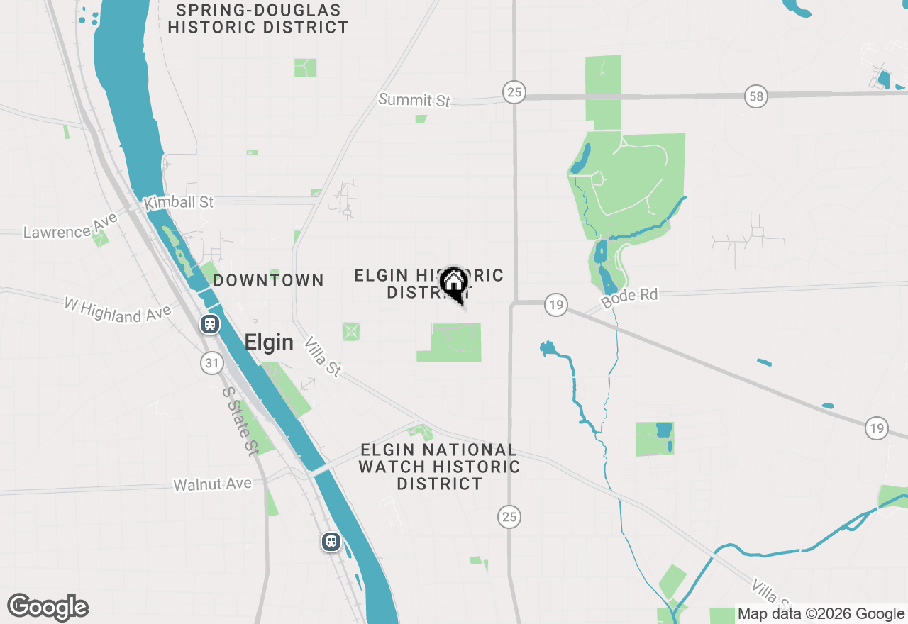 Map of 12 Rugby Place, Elgin, IL 60120