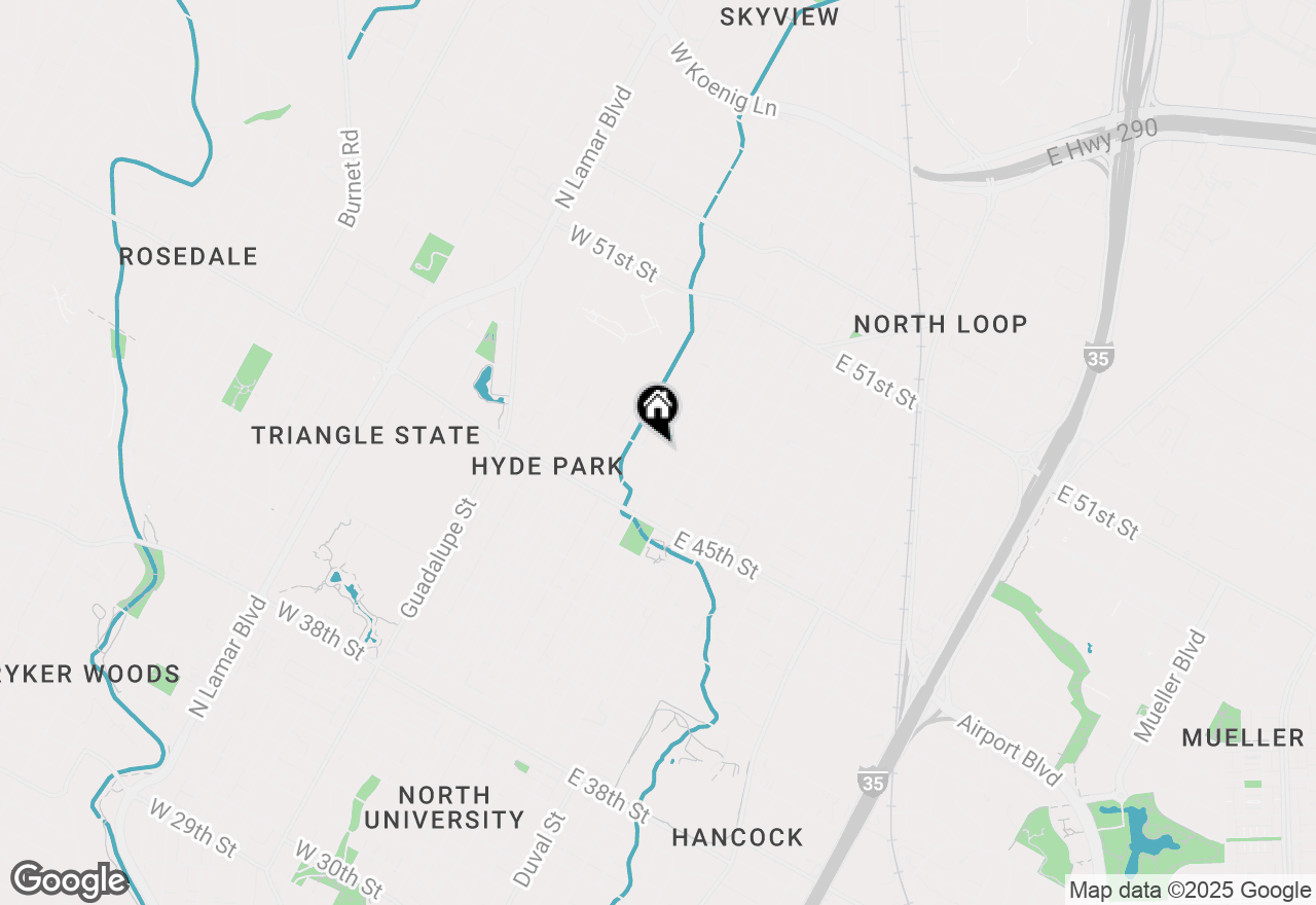 Map of 108 E 46th St, Austin, TX 78751