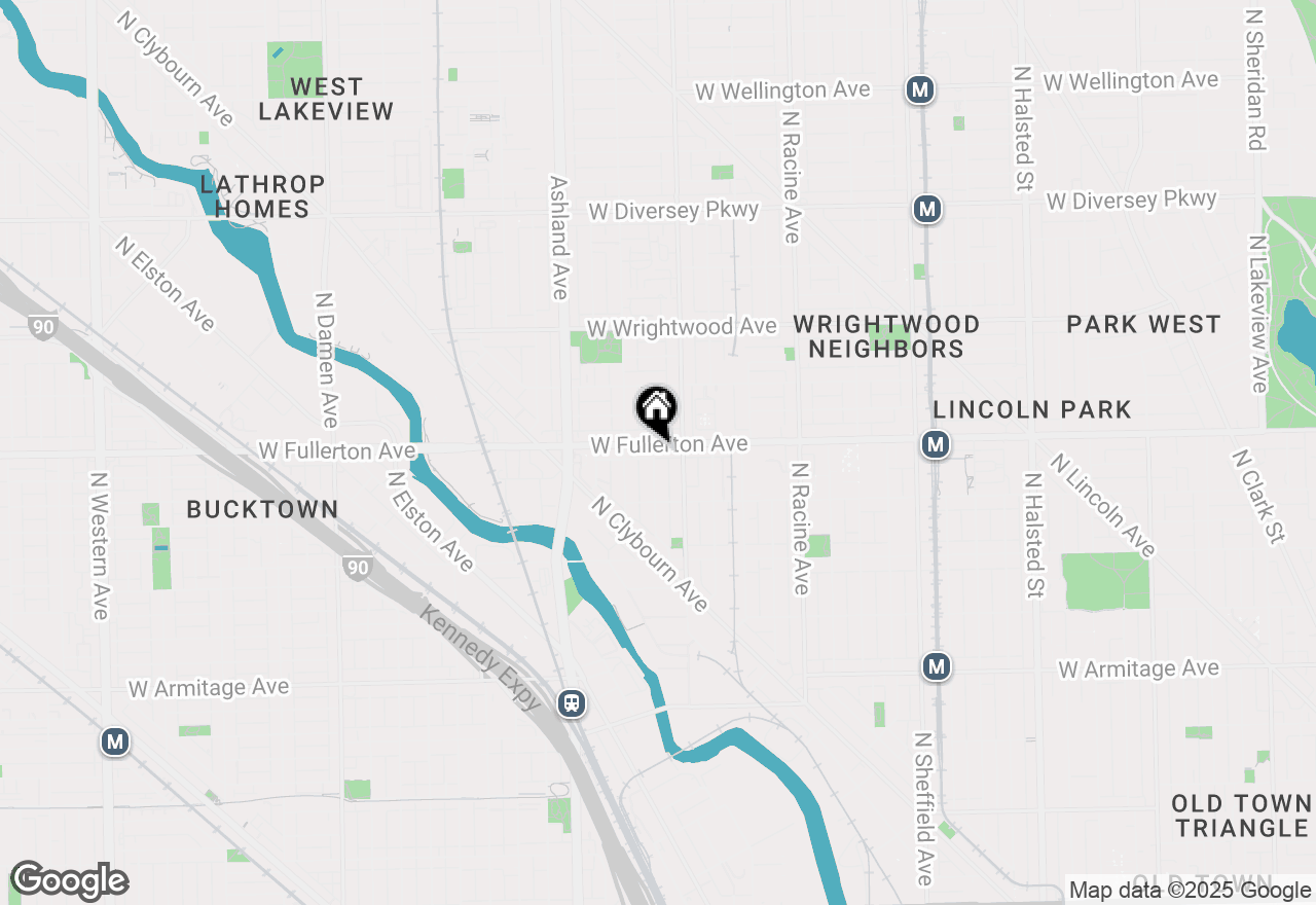 Map of 1425 W Fullerton Avenue #3N, Chicago, IL 60614