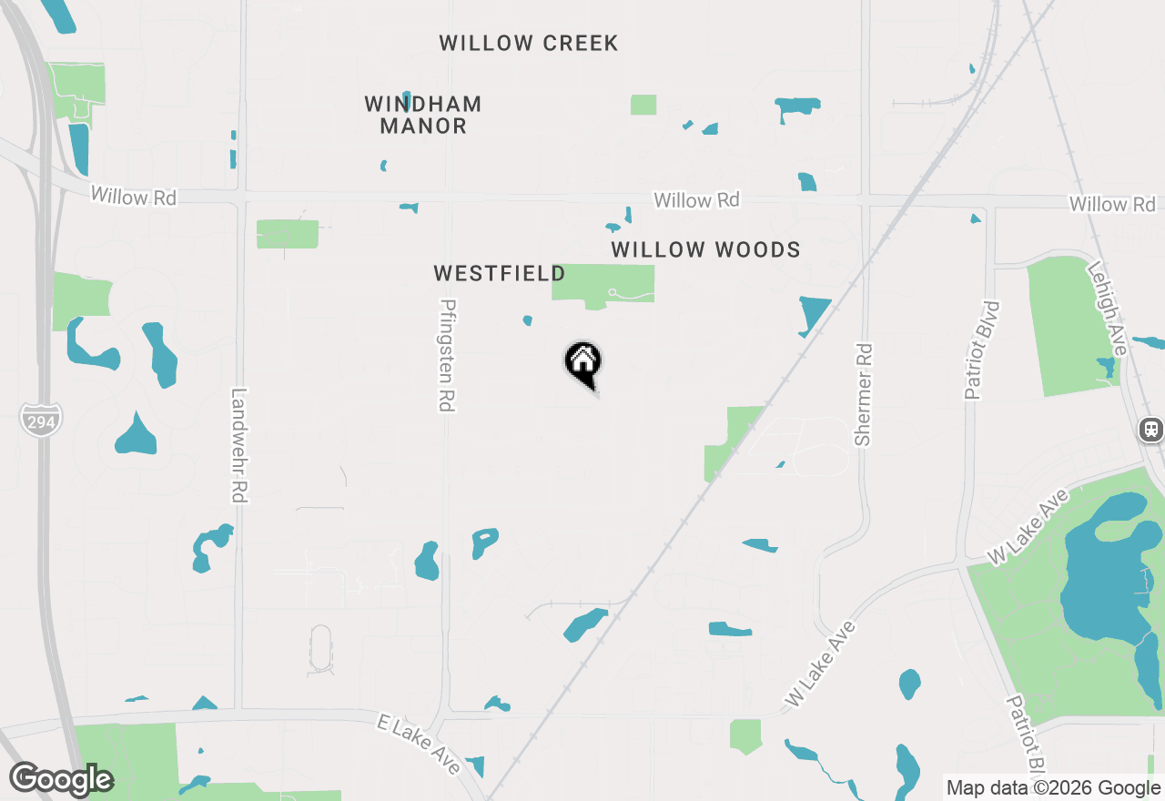 Map of 2412 Happy Hollow Road, Glenview, IL 60026