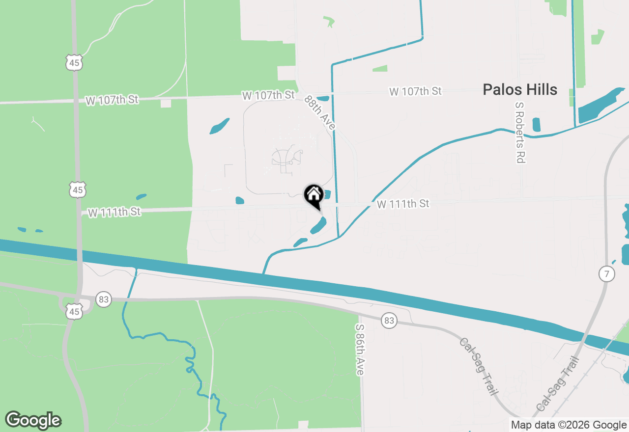 Map of 8721 Waterfront Drive #3B, Palos Hills, IL 60465