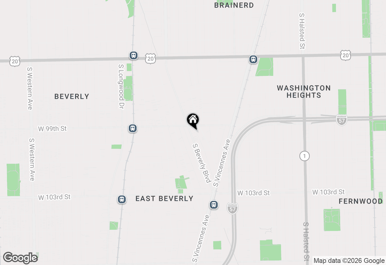 Map of 9925 S Beverly Avenue, Chicago, IL 60643