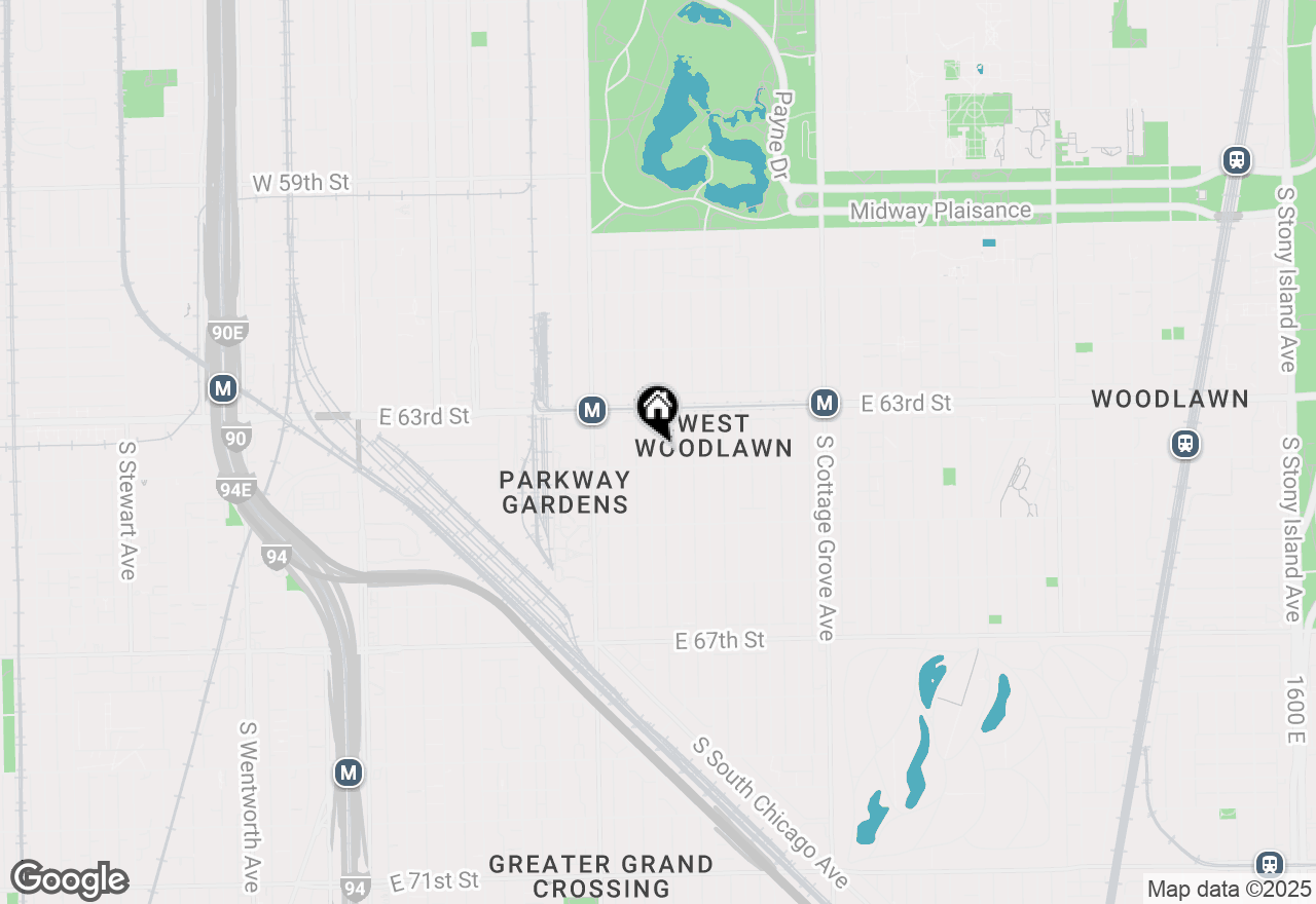 Map of 6347 S Eberhart Avenue, Chicago, IL 60637