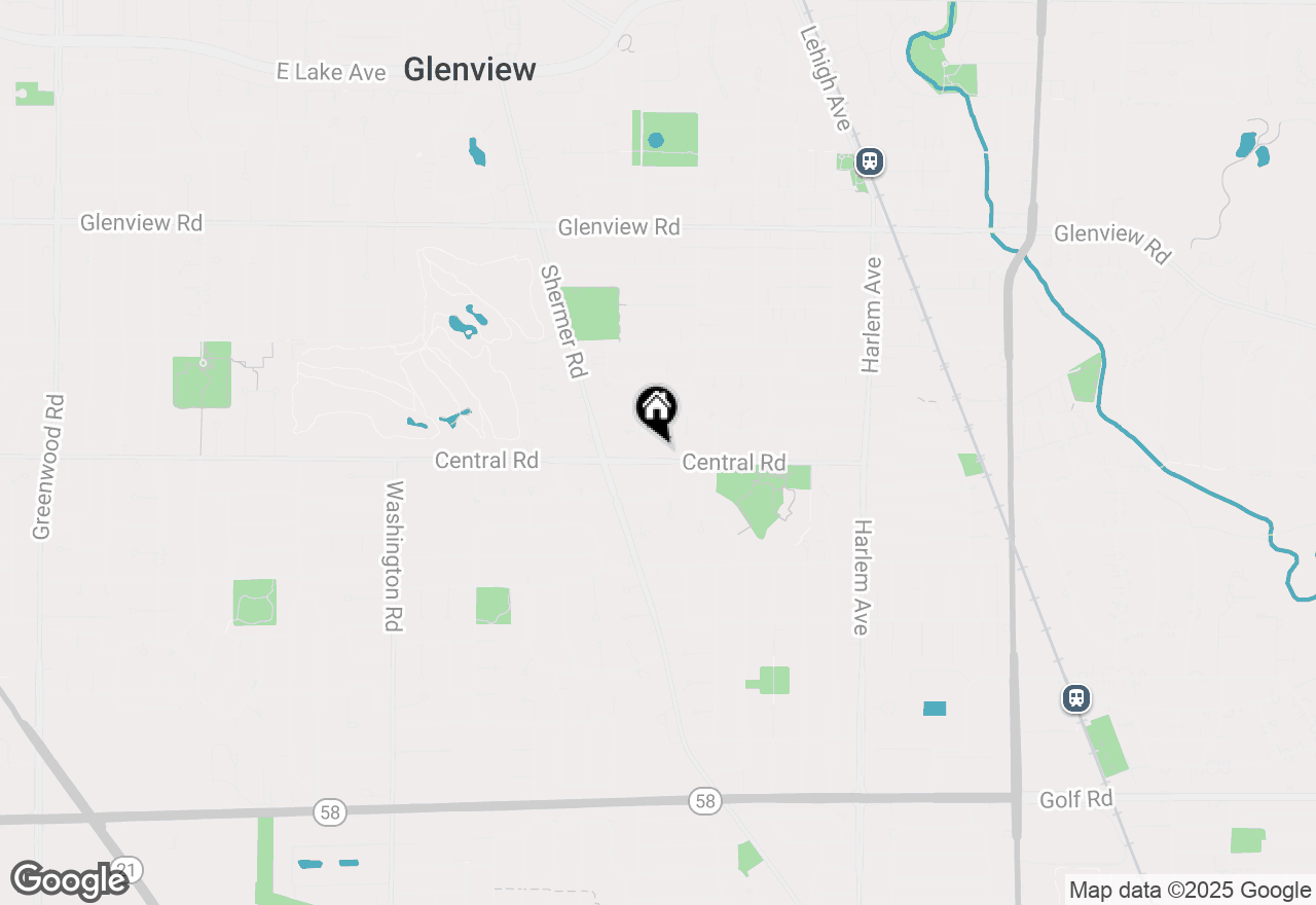 Map of 2232 Central Road, Glenview, IL 60025