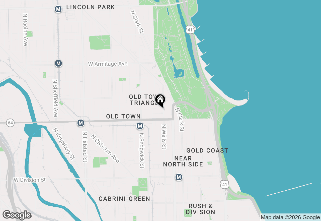 Map of 1636 N Wells Street #2214, Chicago, IL 60614