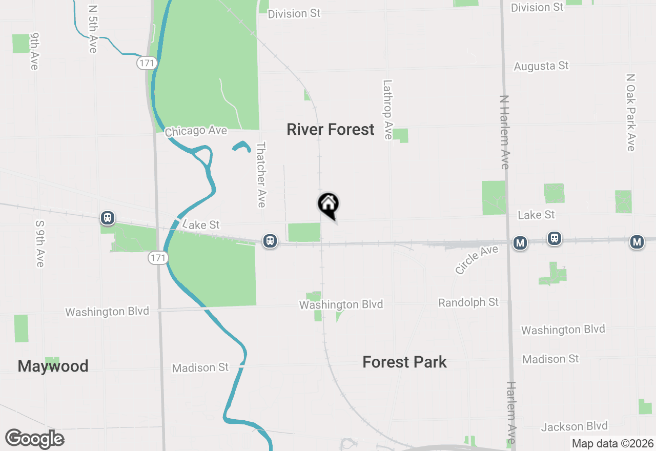 Map of (Address confidential), River Forest, Illinois 60305