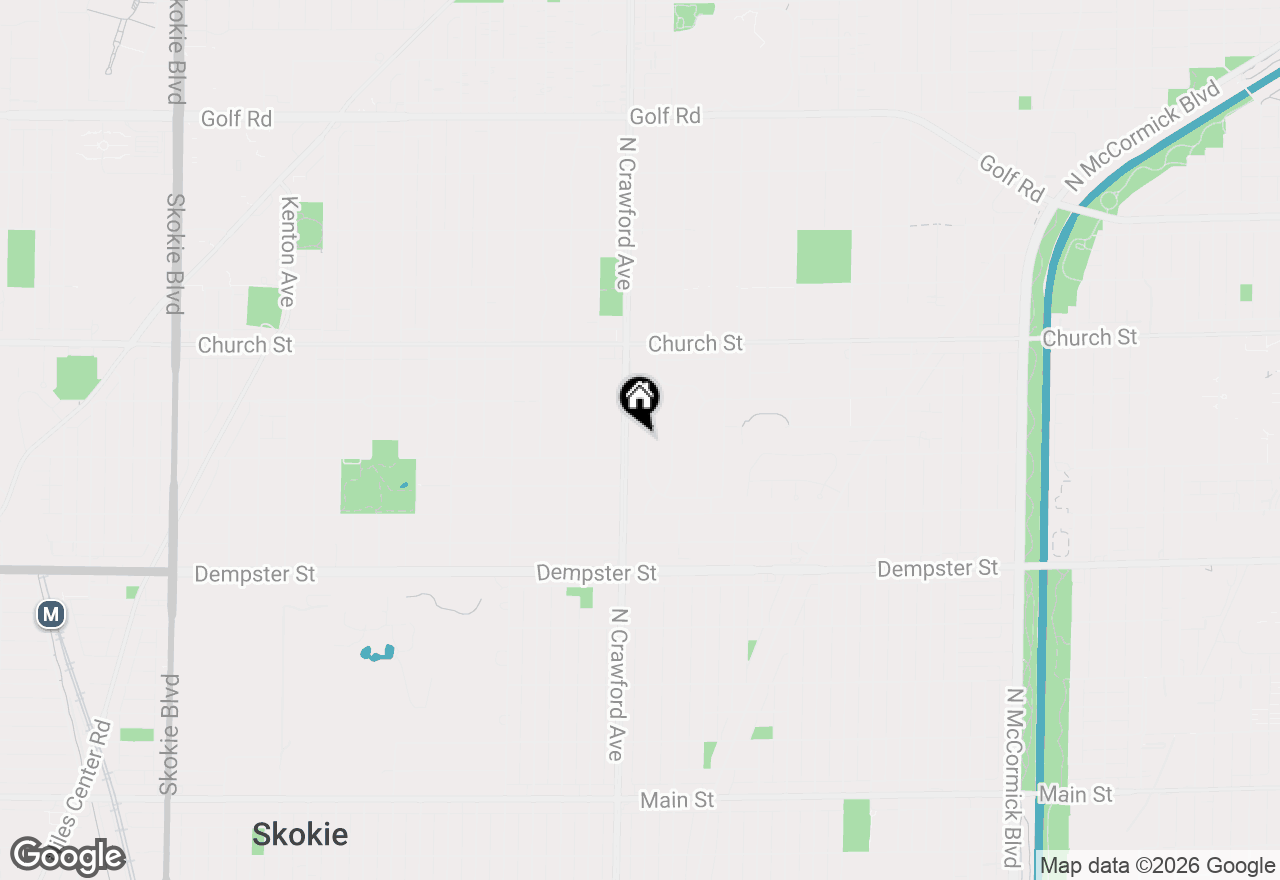 Map of 9010 Pottawattami Drive, Skokie, IL 60076