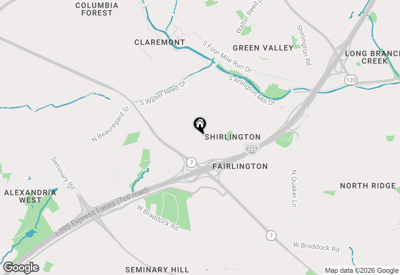 Map of 3013 S Buchanan Street, Arlington, VA 22206