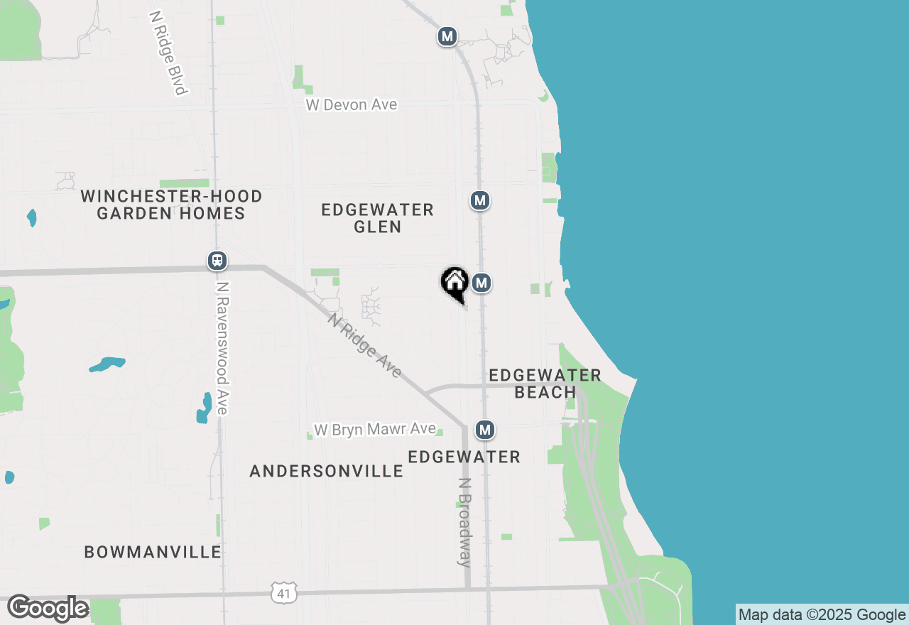 Map of 5858 N Broadway Street #205, Chicago, IL 60660