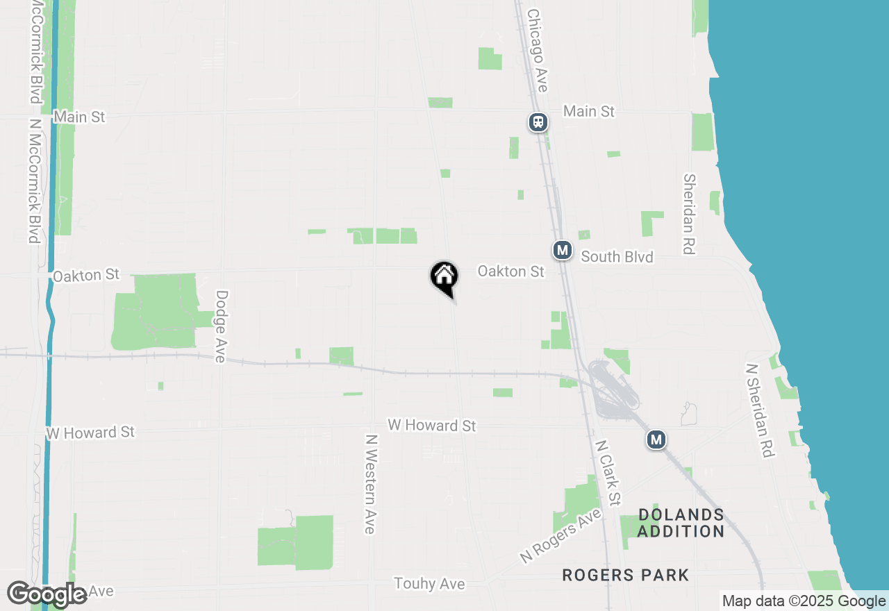 Map of 1011 Hull Terrace Avenue #1-1, Evanston, IL 60202