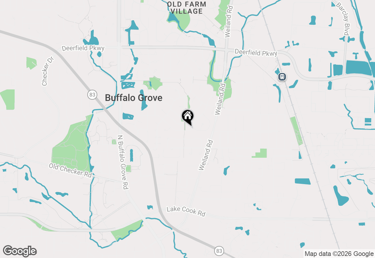 Map of 136 E Fox Hill Drive, Buffalo Grove, IL 60089