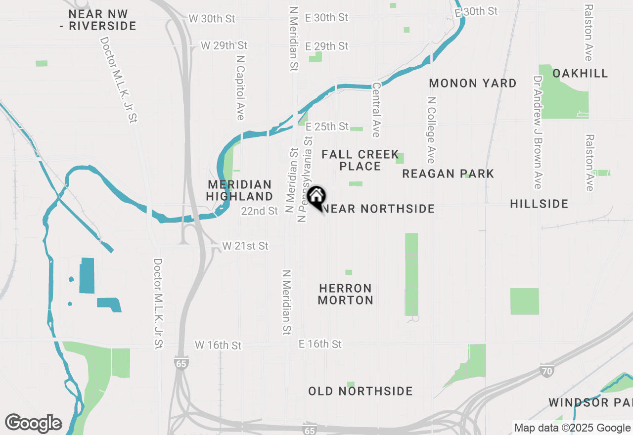 Map of 2141 N Talbott Street, Indianapolis, IN 46202