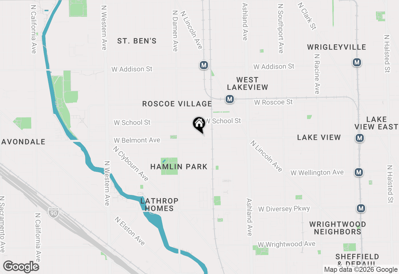 Map of 1836 W Belmont Avenue #4, Chicago, IL 60657