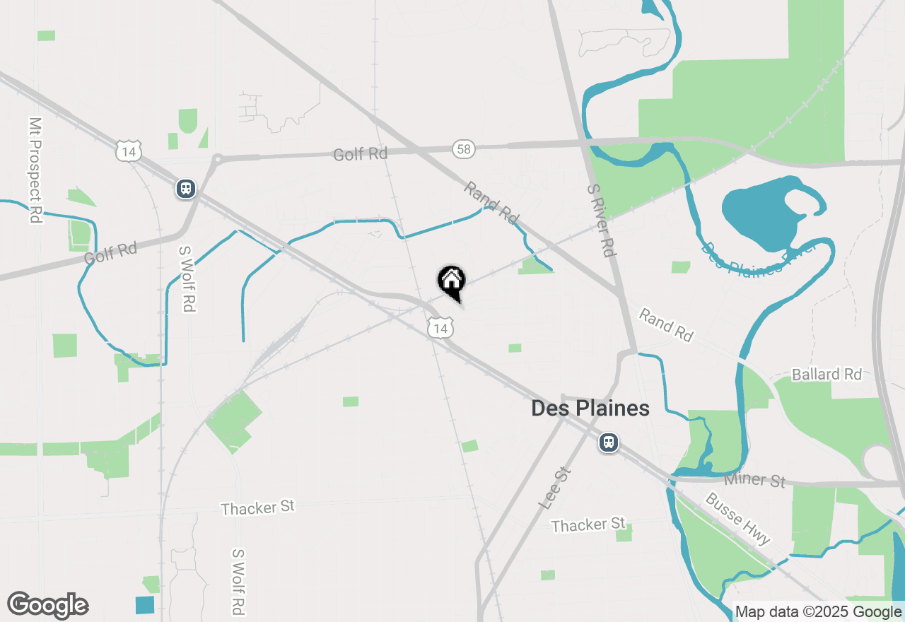 Map of 1127 Evergreen Avenue #5-2, Des Plaines, IL 60016