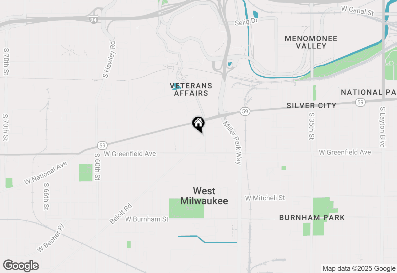 Map of 1216 S 48th St, West Milwaukee, WI 53214