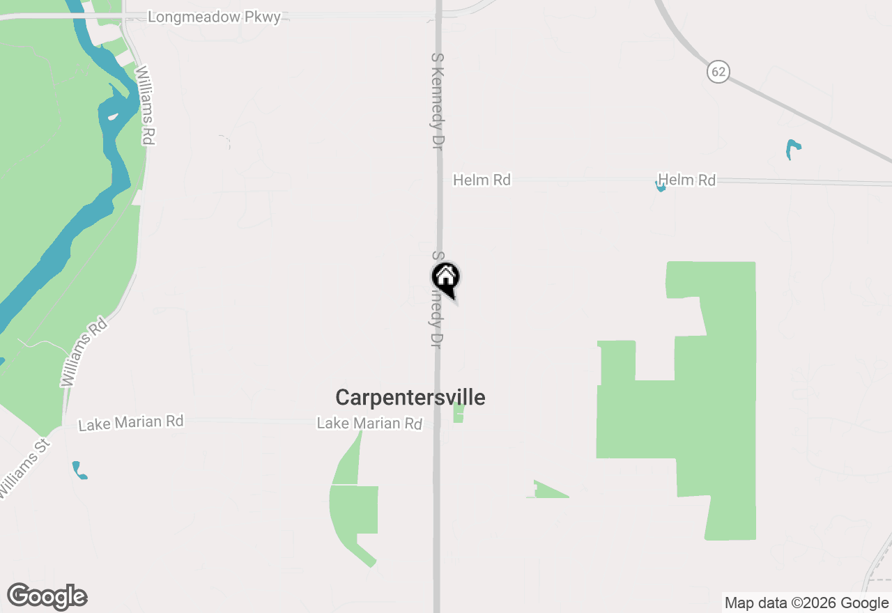 Map of 12 Evergreen Lane, Carpentersville, IL 60110