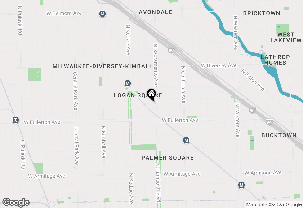 Map of 2497 N Milwaukee Avenue #B, Chicago, IL 60647
