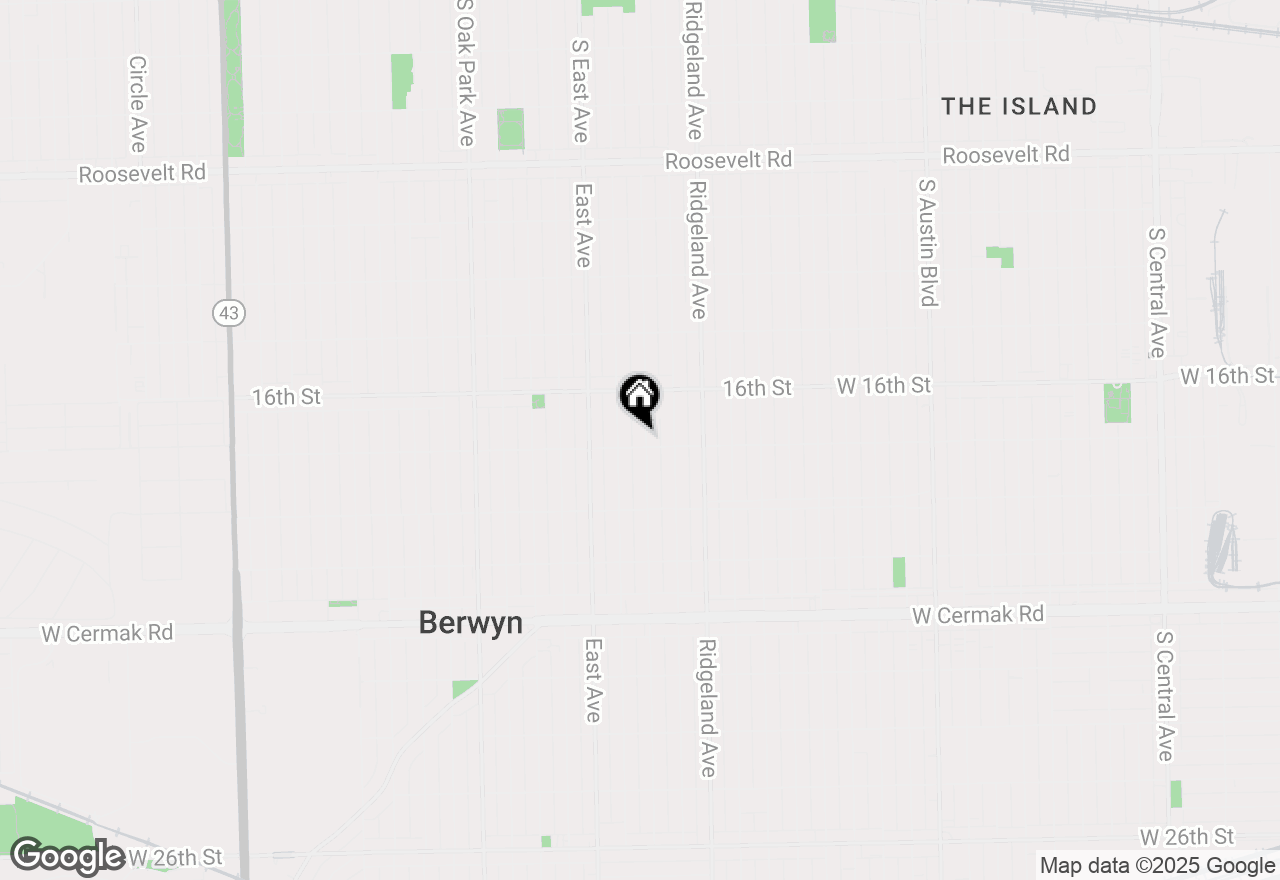 Map of 1644 Gunderson Avenue, Berwyn, IL 60402