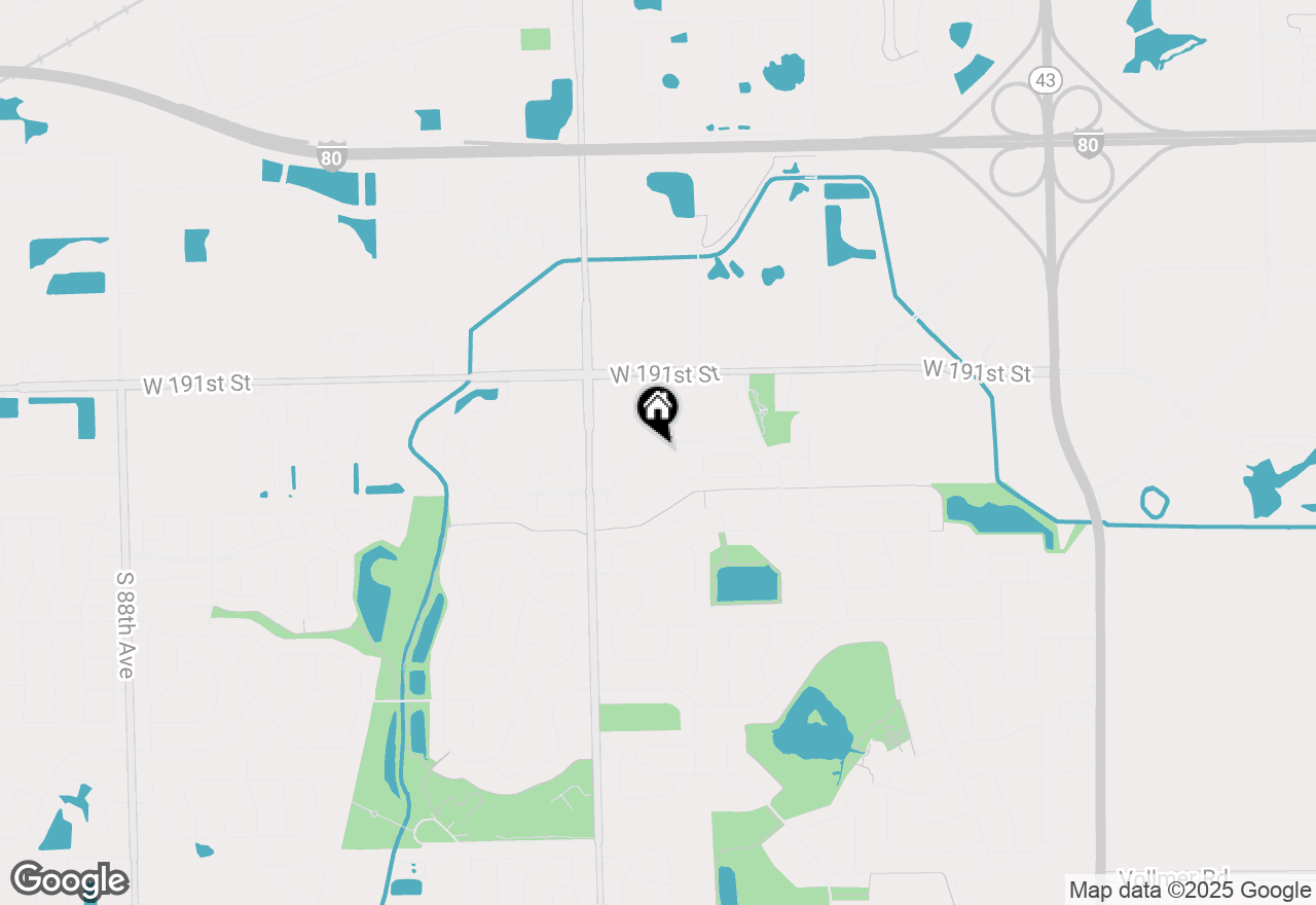 Map of 7912 Trinity Circle #1NW, Tinley Park, IL 60487