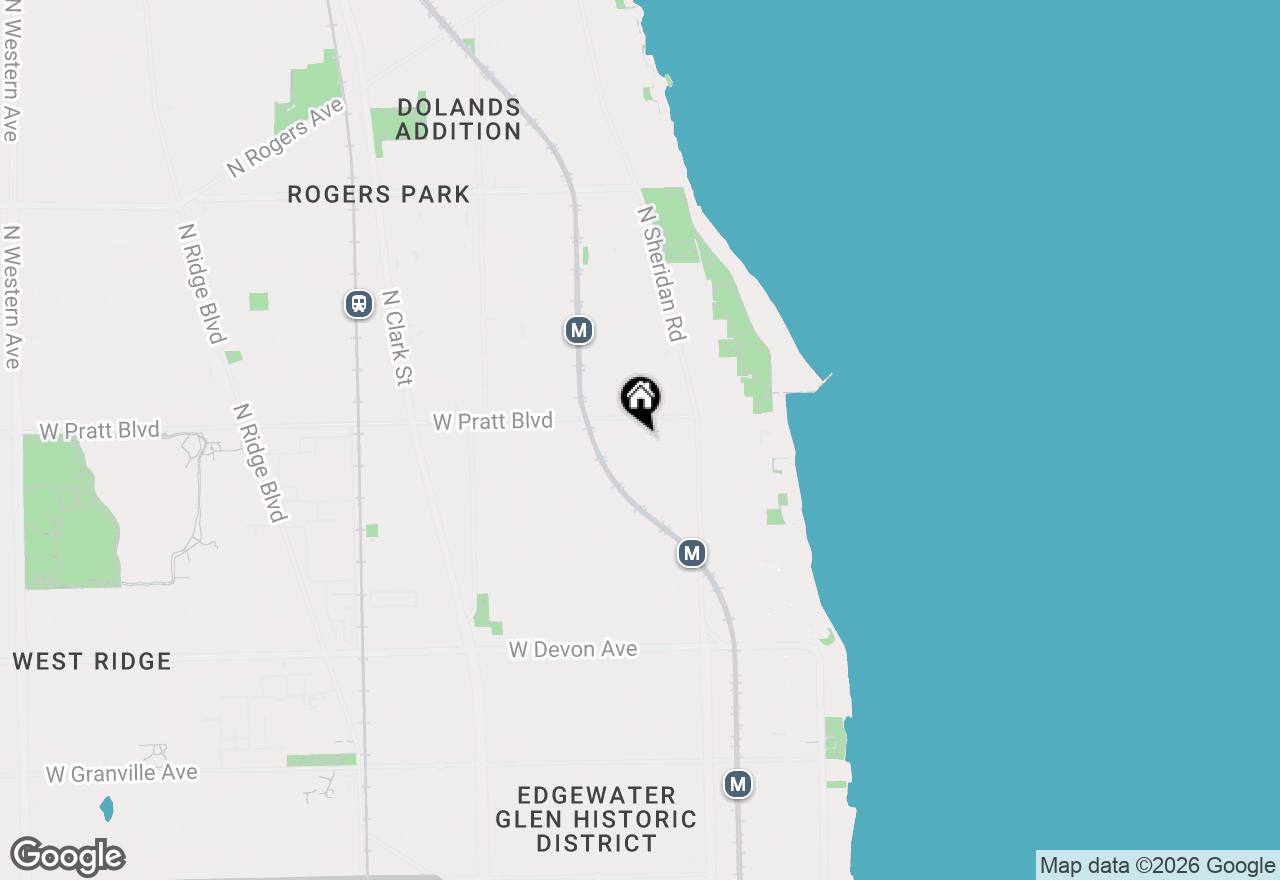 Map of 1260 W Columbia Avenue #2, Chicago, IL 60626