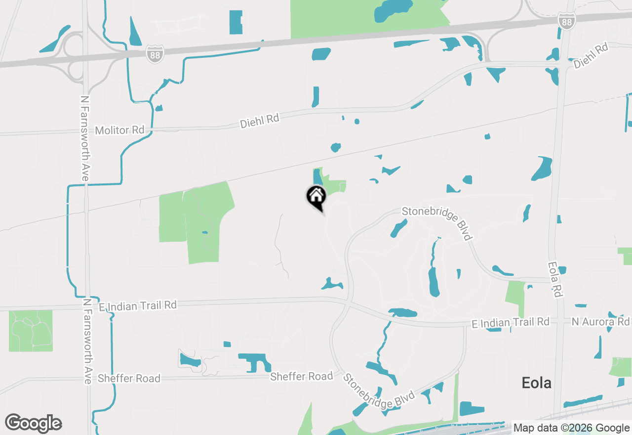 Map of 2432 Legacy Drive, Aurora, IL 60502