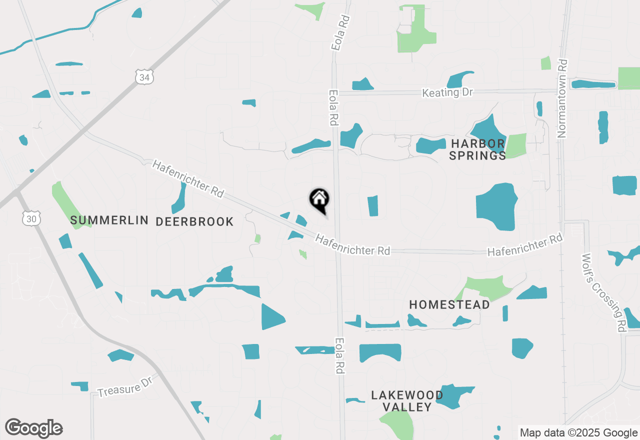 Map of 2410 Oakfield Court, Aurora, IL 60503