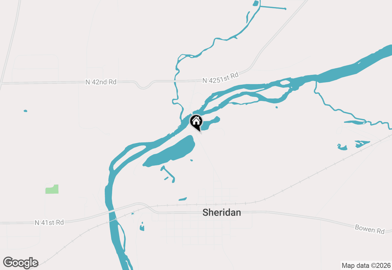 Map of 4163 E 2603 Rd, Sheridan,  60551