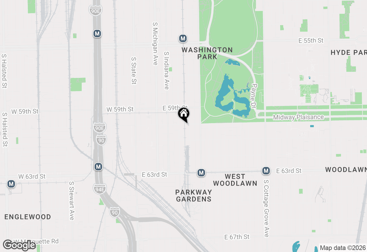 Map of 313 E 60th Street #1, Chicago, IL 60637