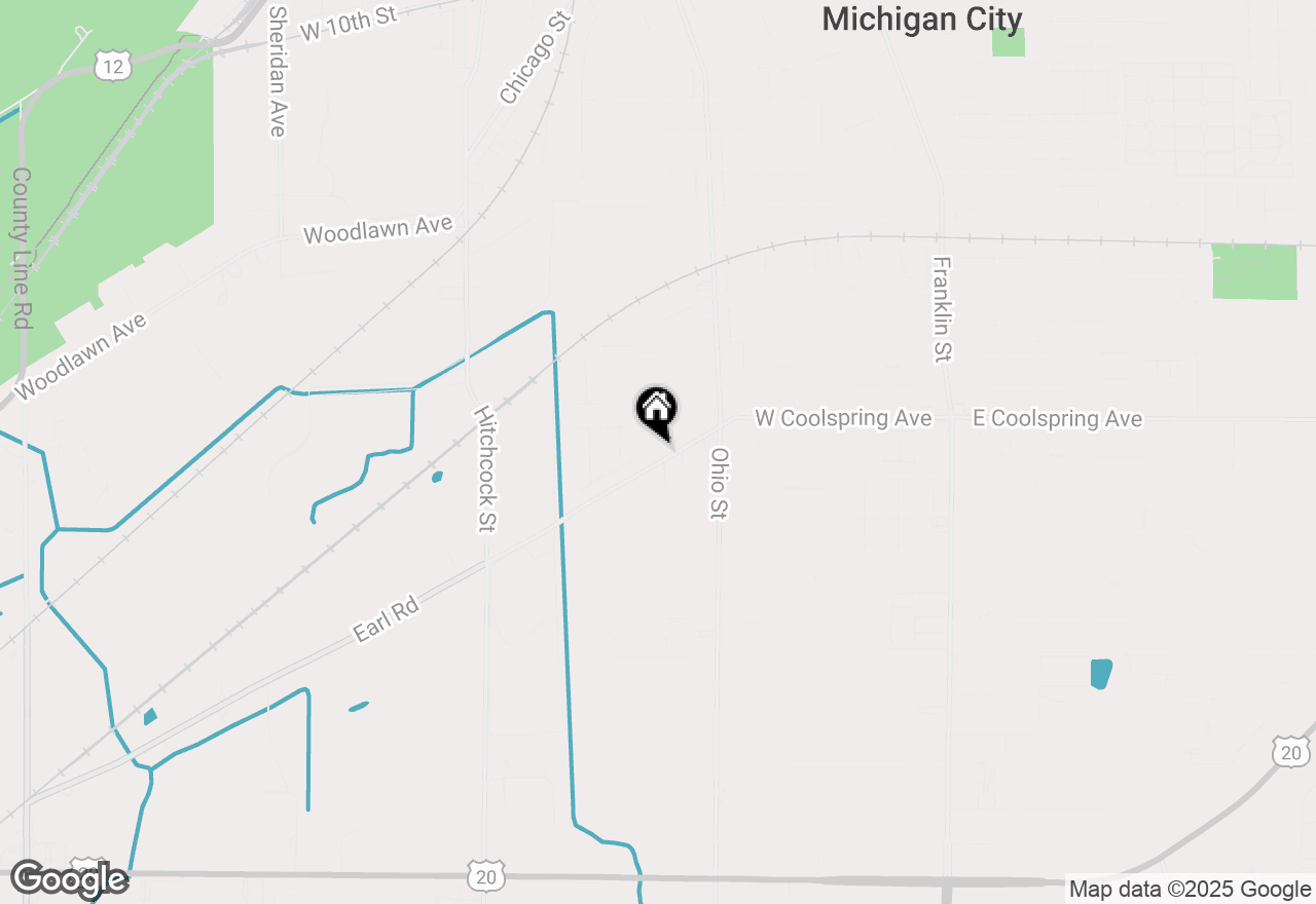 Map of 1201 Earl Road, Michigan City, IN 46360