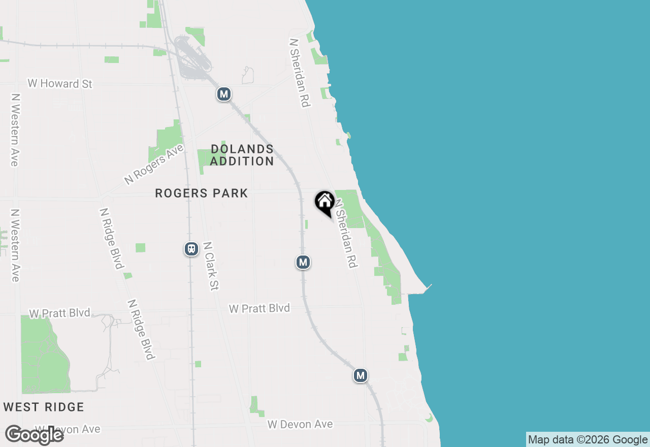 Map of 1342 W Greenleaf Avenue #1A, Chicago, IL 60626