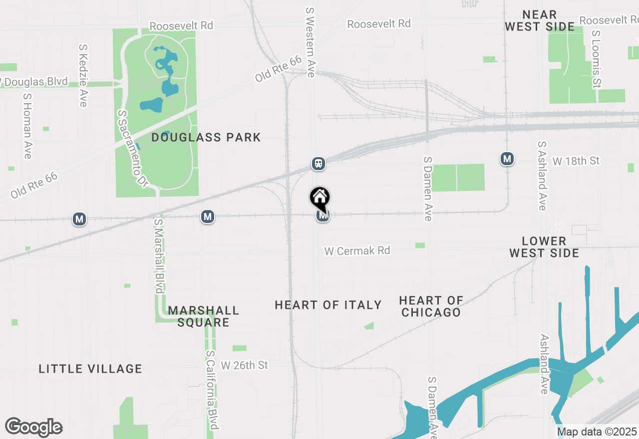 Map of 2021 S Western Avenue, Chicago, IL 60608