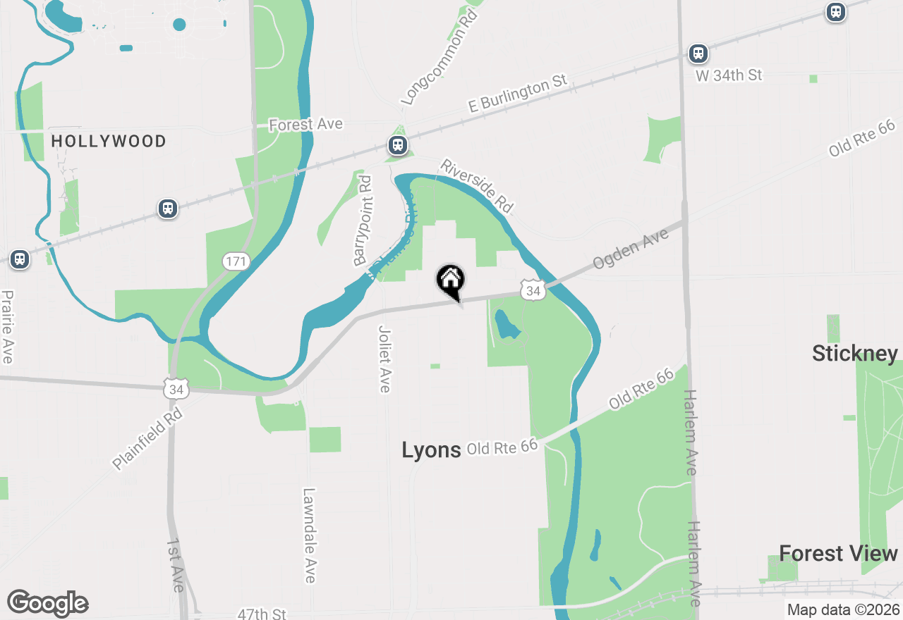 Map of 7833 Ogden Avenue, Lyons, IL 60534