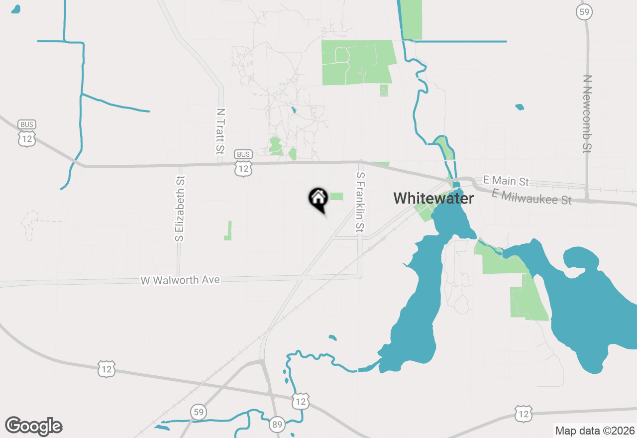 Map of 257 S Cottage St, Whitewater, WI 53190
