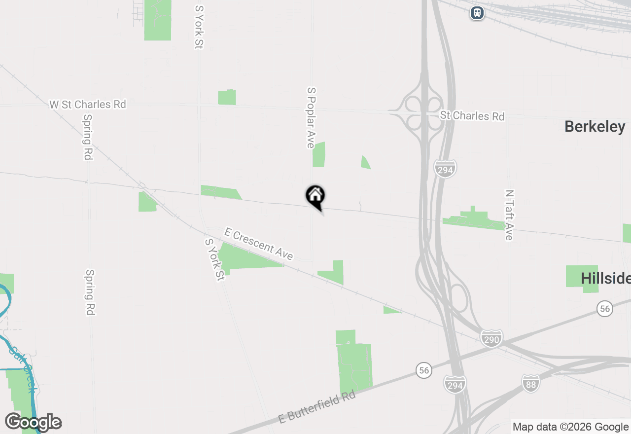 Map of 551 S Poplar Avenue, Elmhurst, IL 60126