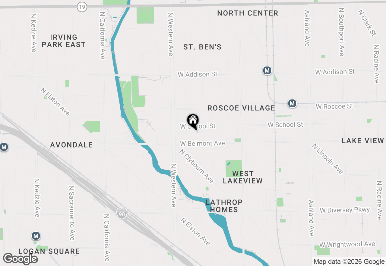 Map of 2248 W Melrose Street #1E, Chicago, IL 60618
