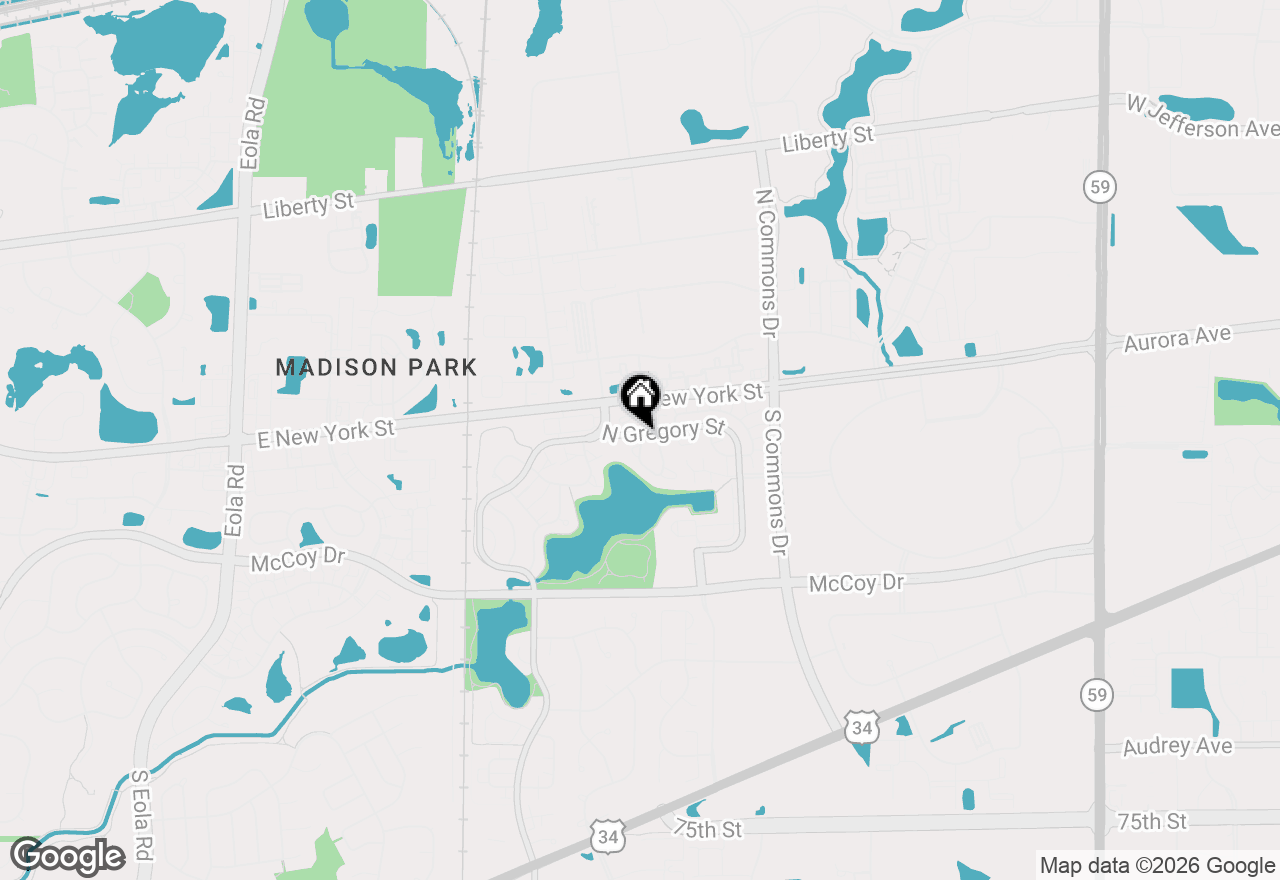 Map of 395 Springlake Lane #A, Aurora, IL 60504