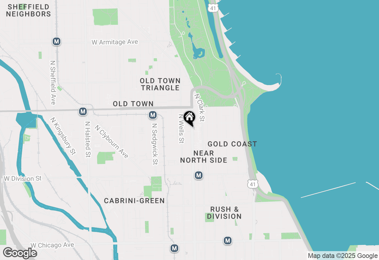 Map of 1430 N La Salle Drive #F1, Chicago, IL 60610