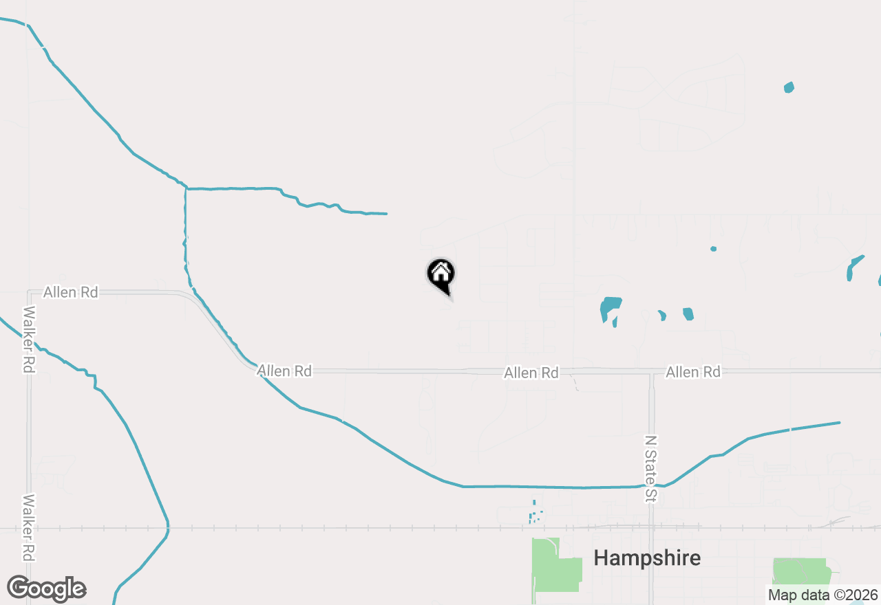 Map of 1053 Briar Glen Court, Hampshire, IL 60140