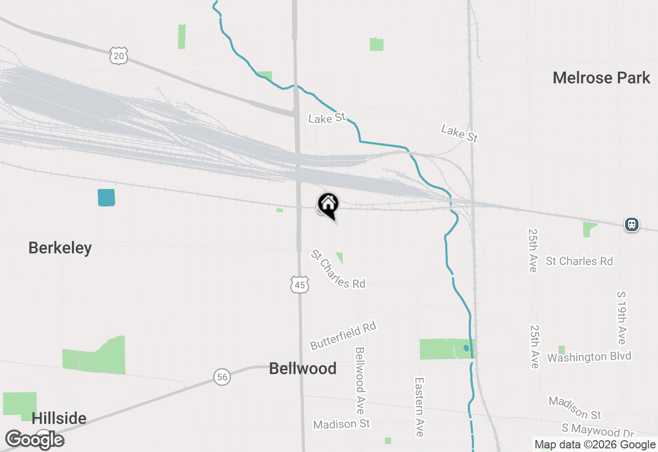 Map of 117 Morris Avenue, Bellwood, IL 60104
