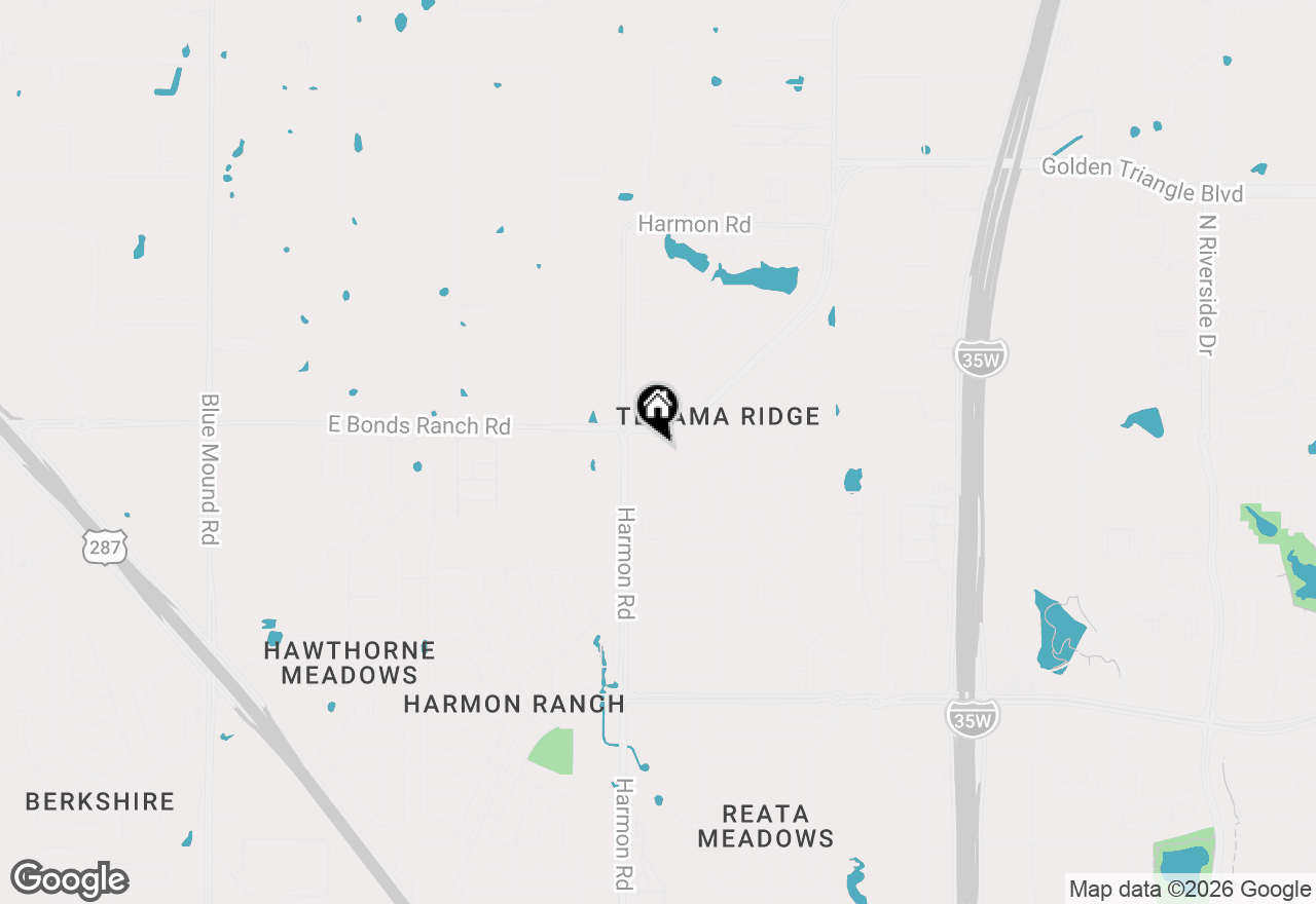 Map of 10212 Red Bluff Lane, Fort Worth, TX 76177