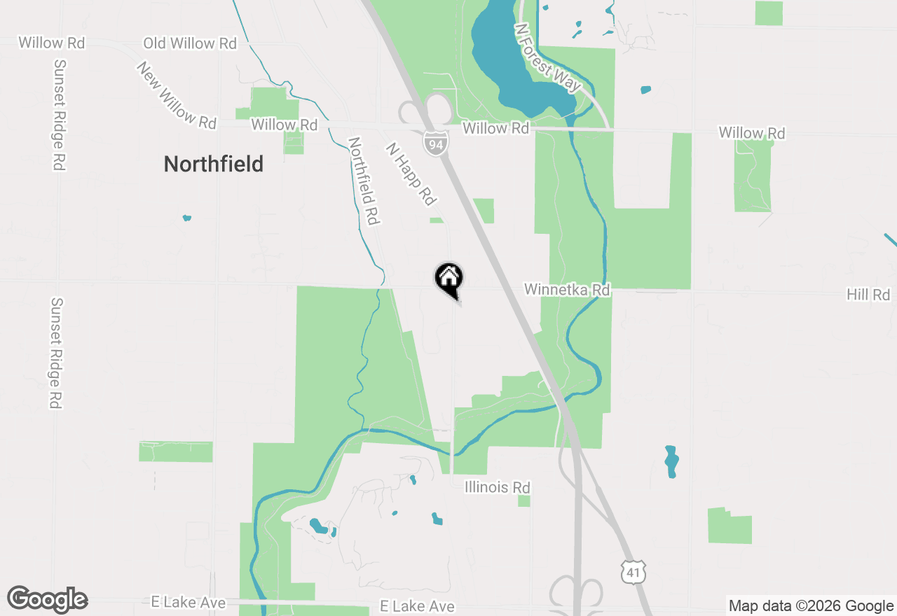 Map of 1010 Arbor Lane, Northfield, IL 60093