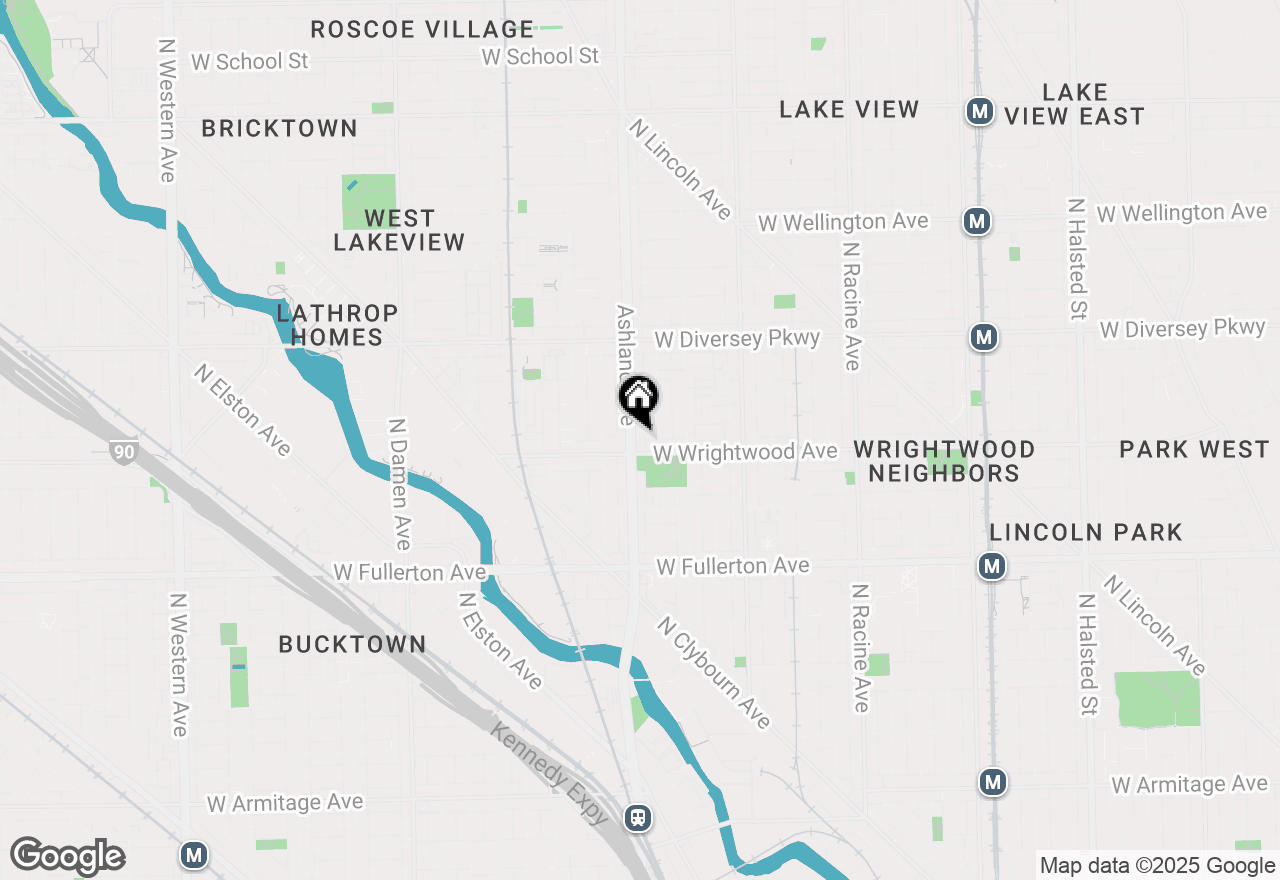Map of 2611 N Ashland Avenue #3N, Chicago, IL 60614