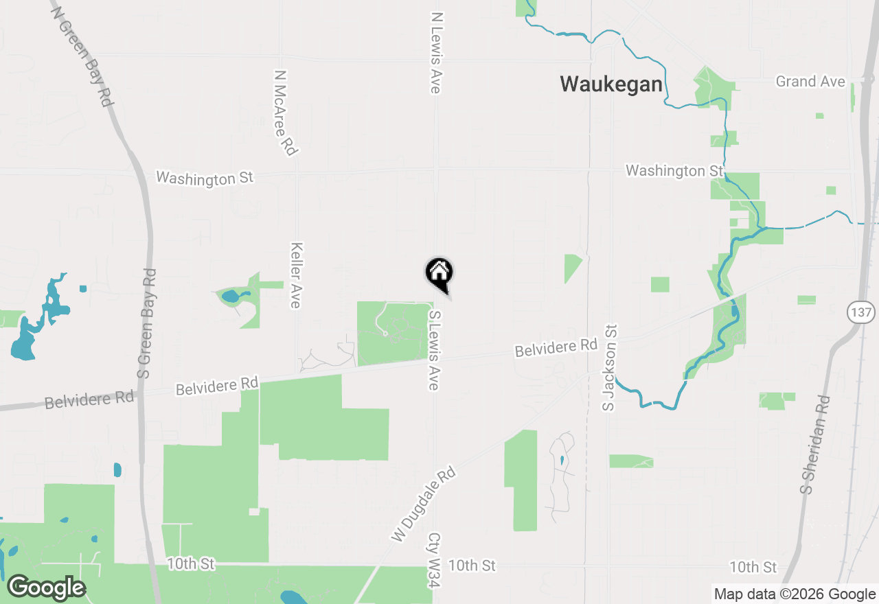 Map of 417 S Lewis Avenue, Waukegan, IL 60085