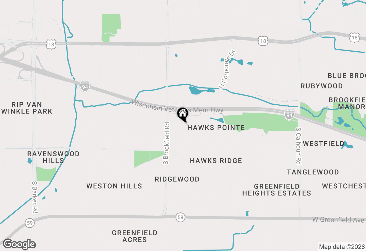 Map of 18645 Emerald Dr #E, Brookfield, WI 53045
