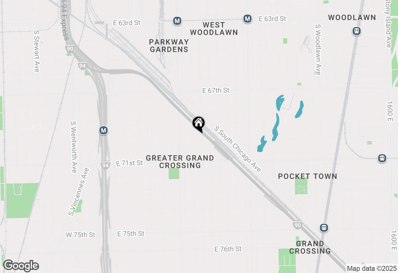 Map of 6945 S Eberhart Avenue, Chicago, IL 60637