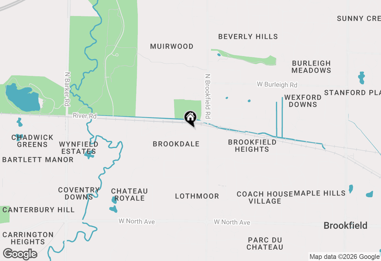 Map of 18830 N Hills Dr, Brookfield, WI 53005